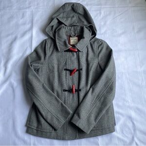 Old Navy Toggle Wool Blend Hooded Coat Jacket Outerwear Gray Women’s Size Small